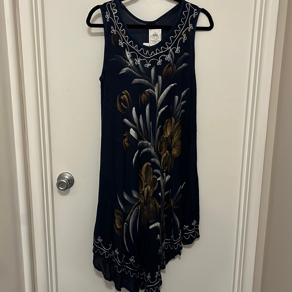 Navy Blue Swimsuit Cover up/ sundress